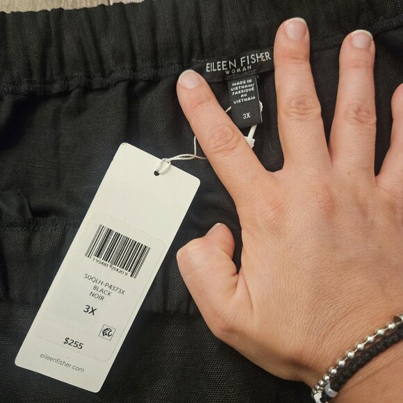 💫NWT Eileen Fisher Women's Tencel & Organic Linen Slub Easy Pant Plus Size 3X - Picture 14 of 16
